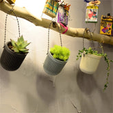 وعاء سقي للنباتات مكون من طبقتين مع وعاء زهور ذاتي السقي